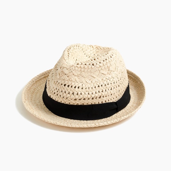 J. Crew Accessories - J. Crew straw fedora hat